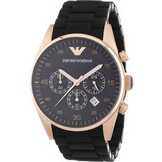 Armani Wrist Watches Armani Men's Steel Brand Black Dial Quartz Watch AR5905