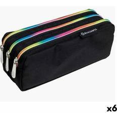 Black Desktop Organizers Exacompta Rainbow School Case 22.5 x 8 x 10 cm Set of 6
