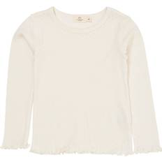 Copenhagen Colors Summer Pointelle LS Bluse - Cream
