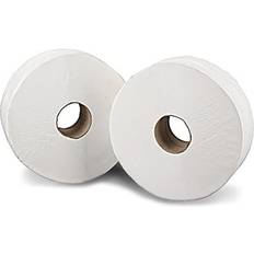 2Work 2-Ply Mini Jumbo Toilet Roll 200 Metres Pack of 12