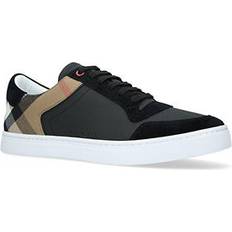 Burberry Trainers Burberry Leather and House Check Sneakers - Black