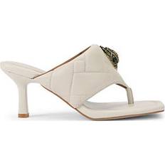 Kurt Geiger White Slippers & Sandals Kurt Geiger Leather Puff Heeled Mules - Black