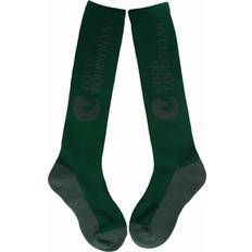 Green Riders Gear Oypla Coco Equestrian Green Unisex Child Breathable Knee High Long Boot Horse Riding Socks - 1 Pair