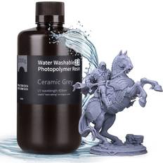 Filaments Elegoo 1Kg Water-Washable 2.0 Photopolymer Resin Bottle Gray