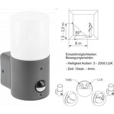 Oprawa Ogrodowa Kinkiet Górny Grafit Corta-Au Pir 25W E27 Ip44 240V