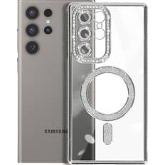 Avizar Diamond Case for Samsung Galaxy S24 Ultra Outline Strass Silver