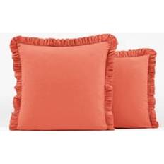 Textiles LA REDOUTE INTERIEURS Scenario 100% Washed Cotton Ruffle Pillowcase 63 x 63 cm Pillow Case