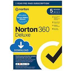 Norton 360 Deluxe With Utilities 2024 For 5 Devices One Colour