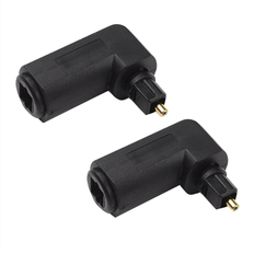 Cables Sans Marque 2pcs Audio Video Cables Digital Optical 90 Degree Audio Cable Adapter