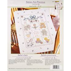 Bucilla Stamped Cross Stitch Crib Cover Kit 34 Inch 40787