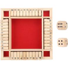 Neoglint 4 Sided Shut The Box Dice Game Wooden Board Table