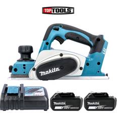 Makita DKP180 LXT 18V Li-Ion 82mm Planer with 2 x 6Ah Batteries & Charger