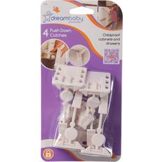 Cupboard & Drawer Locks DreamBaby Push Down Catches 4 Pack