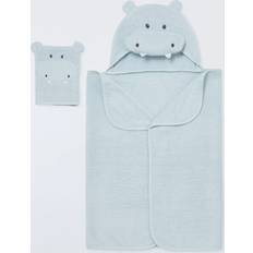 John Lewis Baby Hippo Hooded Towel & Mitt Set