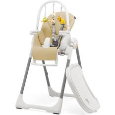 4-in-1 Foldable Baby High Chair with 7 Adjustable Heights