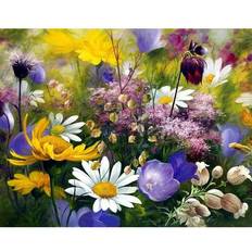 Lila Diamond Paintings Fiyo Diamond Embroidery Store Purple Daisy Diamond Painting Cross Stitch Full Round Drill 20 x 30 cm