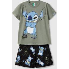 XS Nattplagg United Colors of Benetton Pyjama Court Lilo & Stitch - Light Green