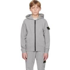 Stone Island Hoodies Children's Clothing Stone Island Boys' Badge Logo Cotton Zip Hoodie - Melange Grey
