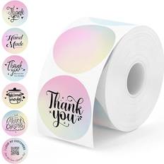 Munbyn Rainbow Gradient Round Thermal Sticker Labels 50x50mm
