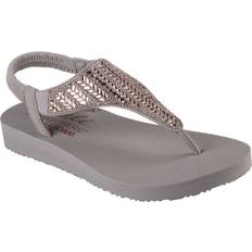 Skechers Sandalen Skechers Glamorous Muse Damen Zehentrenner - Grau/Rosé