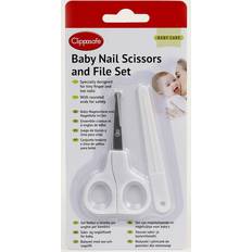 Nail Care Clippasafe Nail Scissors And File Set In White