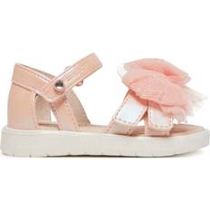 Faux Leather Sandals Mayoral Girls Tulle Bow Sandals - Pink