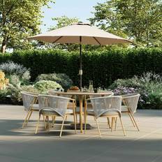 Wood Patio Dining Sets Charles Bentley 6 Seater UV Protected Patio Dining Set