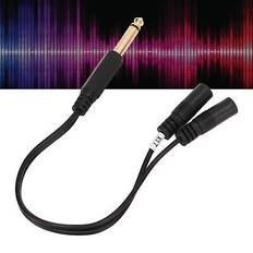 Cables Dual Dual 1/8 Inch Female To 1/4 Inch Male Y Splitter Cable 6.35mm Mono Male To D GFL