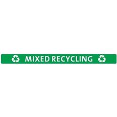 Slim Bin Lid Mixed Recycling Label Green