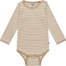 Mads Nørgaard Bodys Mads Nørgaard Copenhagen Soft Duo Striped Body - Brun/Hvid