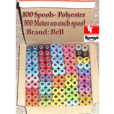 Bell Polyester Thread Reels 300 Meter 100 Reel Box x 300 Meter