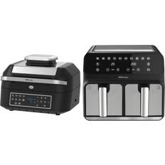 Fryers EMtronics Air Fryer 6.3 Silver 8 Litre Kitchen Set