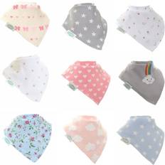 Ziggle Baby Dribble Bib Cotton Bandana Style Fleece Pastel