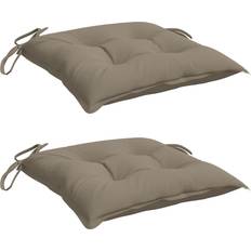Textiel vidaXL Stoelkussens 2 st 40x40x7 cm Oxford Stof Taupe