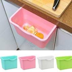 Grandado Kitchen Door Plastic Basket Hanging Trash Can Waste Bin Garbage Bowl Box