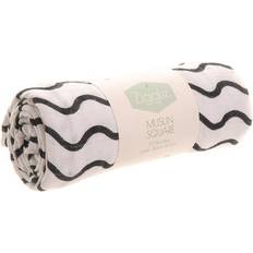 Ziggle Cotton Muslin Square Black White Print