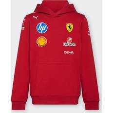 Pocket Tops Puma Scuderia Ferrari Hp 2025 Team Hoodie Youth - Dark Cherry