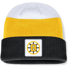 NHL Mössor Fanatics Men's Black Gold Boston Bruins Heritage Showboat Color-Block Cuffed Knit Hat