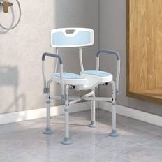 Inbox Zero Shower Stool Silver 91.5cm H X 53cm W X 41.5cm D