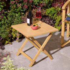 Brown Outdoor Side Tables Rowlinson Ascot Folding - Brown Outdoor Side Table