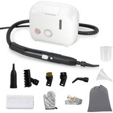 Cleaning Equipment Costway 1600W Portable Steam Cleaner with 1L Water Tank White