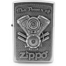 Tändare Zippo V-Twin Borstad Krom