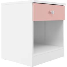Pink Bedside Tables SECONIQUE Denver 1 Drawer Pink Gloss Bedside Table