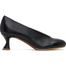 Moschino Black Duck Leather Heels - Black