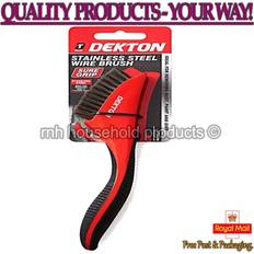 Steel Brushes Dekton 2 x Soft Grip Stainless Metal Wire Steel Brush