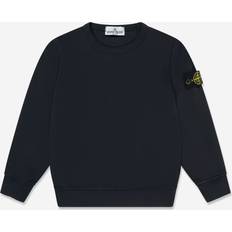 Stone Island Børnetøj Stone Island Boys' Plain Cotton Badge Crew Lightweight Jumper - Blu