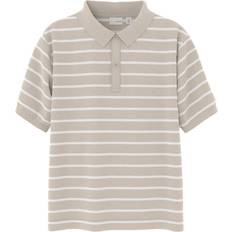 Beige Polotrøjer Name It Nmmvolo Peyote Polo Shirt - White