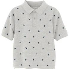 Name It Pikétröjor Name It Melange Boats Volo Regular Pikétröja - Light Grey