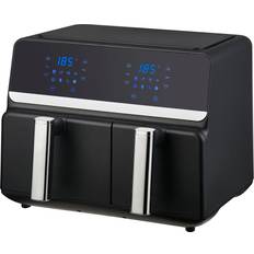 Double Airfryer Heißluftfritteuse 5,5 + 3,5 Liter Touchscreen Schwarz