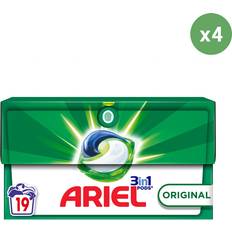 Ariel 3in1 Pods Lessive Liquide En Capsules 4 x 19 Lavages